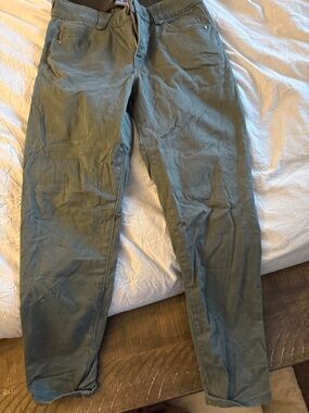 Democracy Straight-Leg Pants in Olive Green